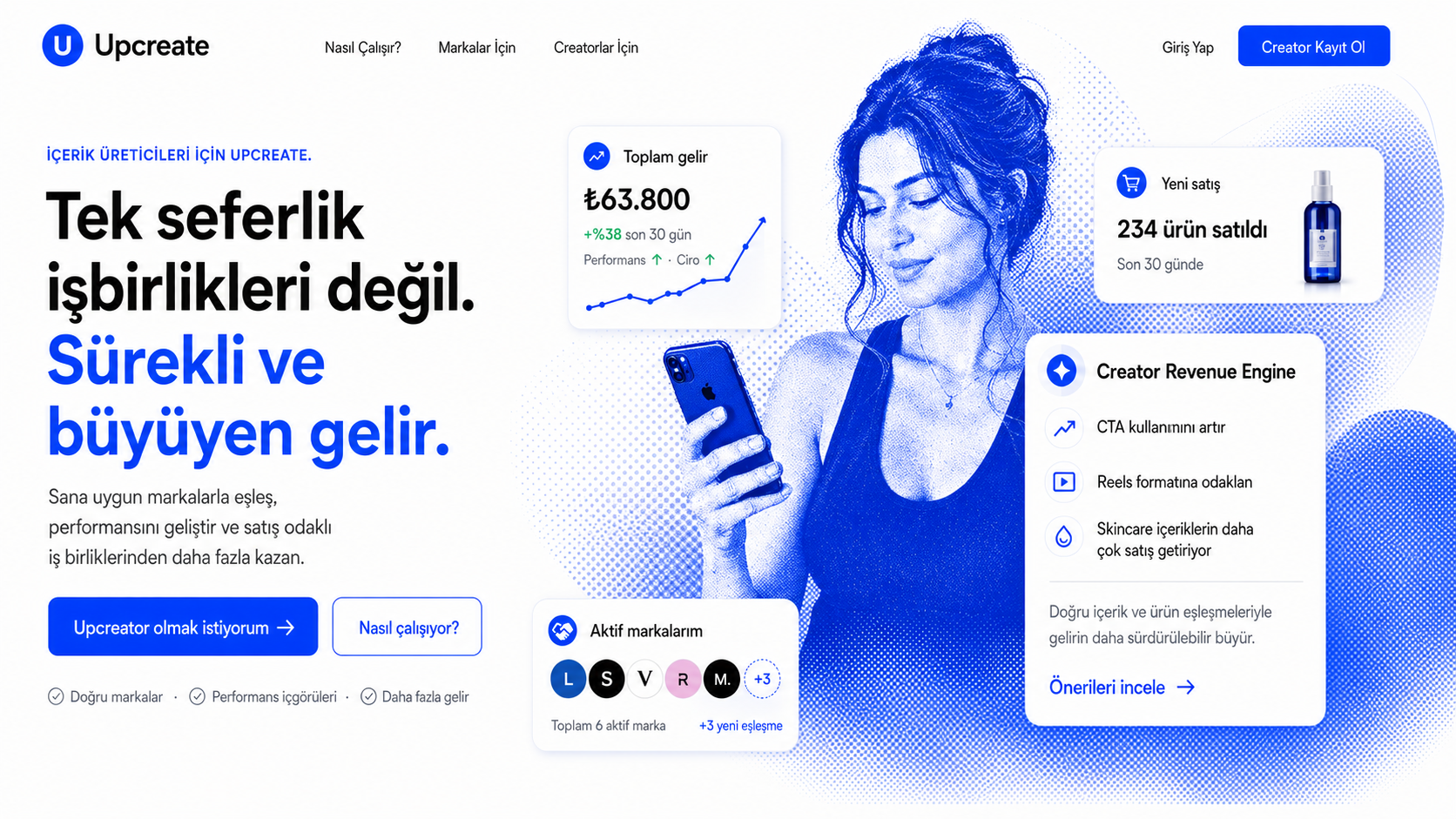Tek seferlik işbirlikleri değil. Sürekli ve büyüyen gelir.